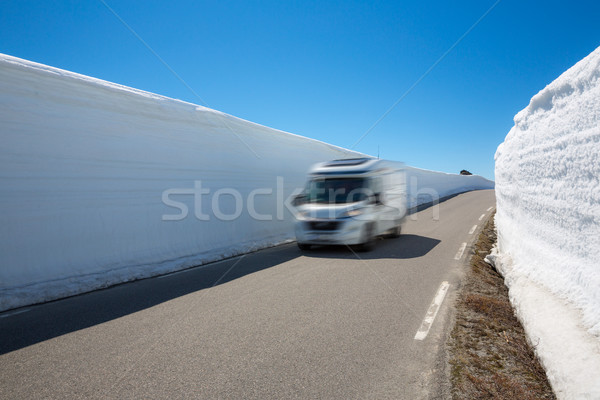 Family vacation travel RV, holiday trip in motorhome Stock photo © cookelma