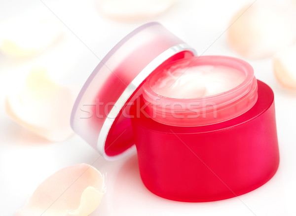 Kosmetischen Sahne Pflege Leder medizinischen Schönheit Stock foto © cookelma
