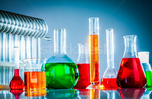 test tubes with colorful liquids Stock photo © cookelma