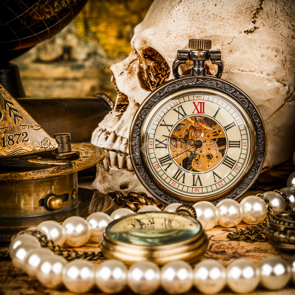 Vintage pocket watch Stock photo © cookelma