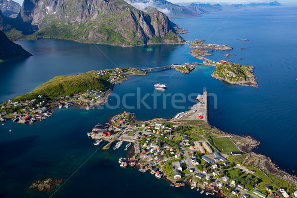[[stock_photo]]: Archipel · Norvège · paysages · dramatique · montagnes · ouvrir
