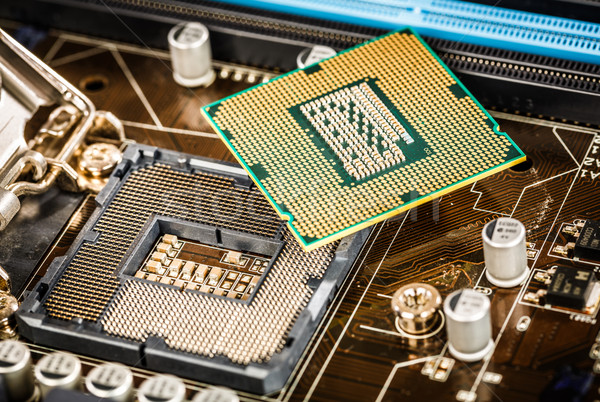 Modern processor and motherboard Stock photo © cookelma