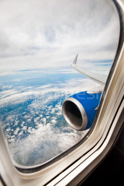Samolot okno klasyczny obraz samolotów jet Zdjęcia stock © cookelma
