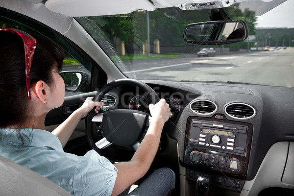women driving a car Stock photo © cookelma