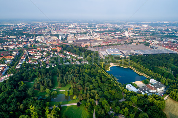 City Municipality of Bremen Aerial FPV drone footage. Bremen is  Stock photo © cookelma