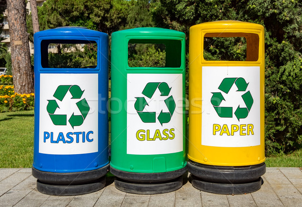 Colorful Garbage bins Stock photo © cookelma