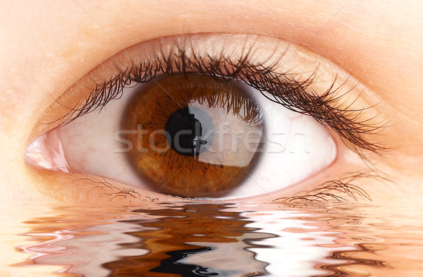 Auge menschlichen Oberfläche Wasser Gesundheit Schönheit Stock foto © cookelma