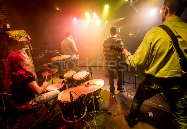 Bant sahne rock müzik konser erkekler grup Stok fotoğraf © cookelma
