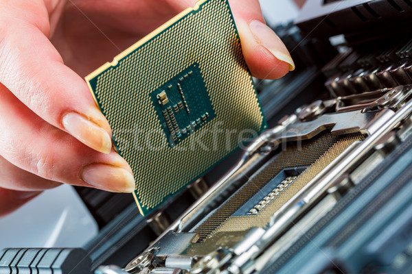 Modern processor and motherboard Stock photo © cookelma