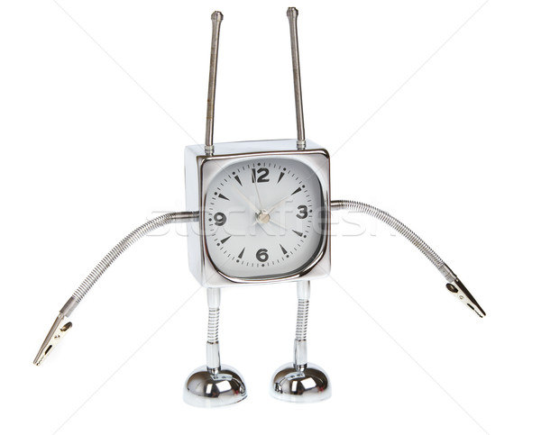 Metal alarm-clock on a white background Stock photo © cookelma