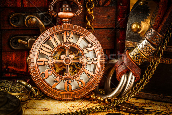 Vintage pocket watch Stock photo © cookelma