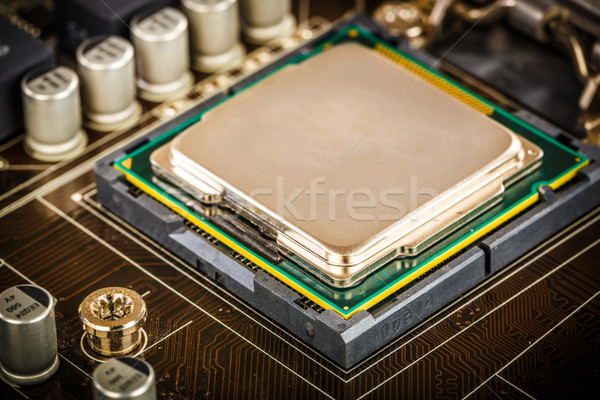 Modern processor and motherboard Stock photo © cookelma