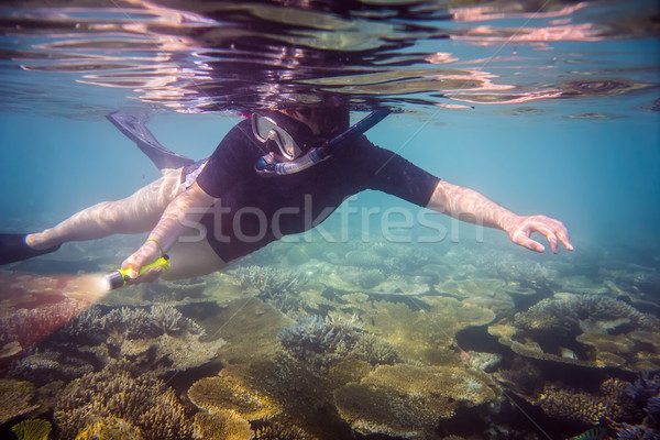 Stock photo: Snorkeler