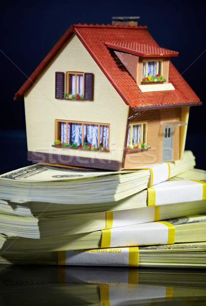 Ház bankjegyek pénz otthon dollár adó Stock fotó © cookelma