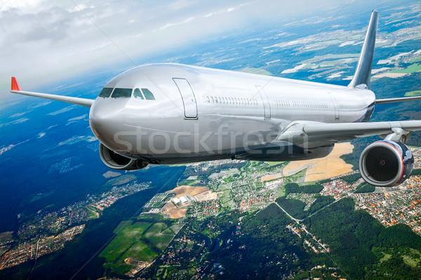 Stock photo: Passenger Airliner in the sky
