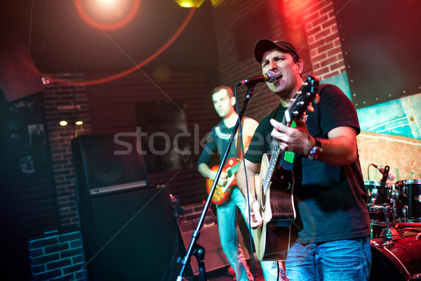 Band performs on stage Stock photo © cookelma