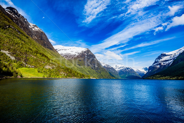 Hermosa naturaleza Noruega naturales paisaje cielo Foto stock © cookelma