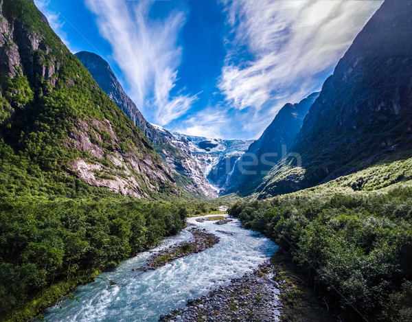 Foto d'archivio: Bella · natura · Norvegia · naturale · panorama · ghiacciaio
