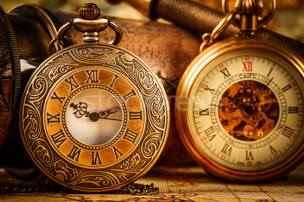 Stockfoto: Vintage · zakhorloge · antieke · grunge · stilleven · abstract