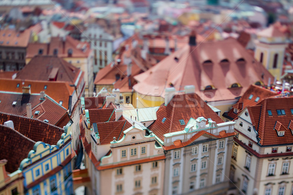 Praga vedere oraş schimbare obiectiv Imagine de stoc © cookelma