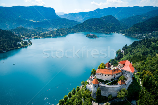 Eslovenia hermosa naturaleza Resort lago Foto stock © cookelma