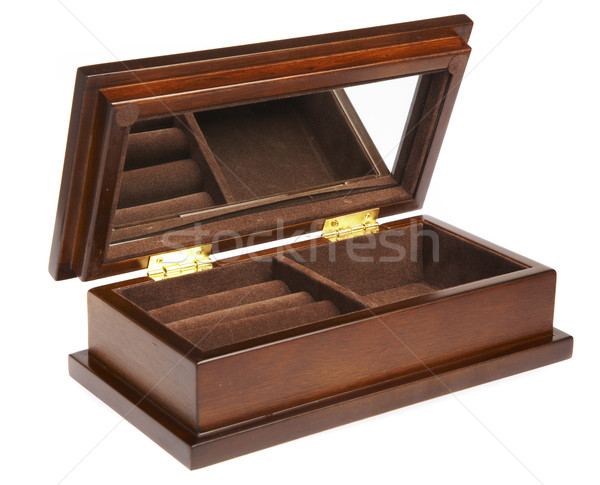 Empty casket on a white background Stock photo © cookelma