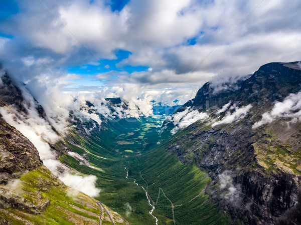 Beautiful Nature Norway aerial photography. Stock photo © cookelma