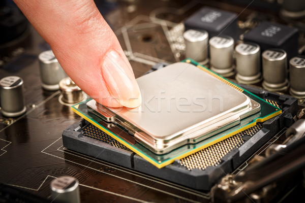 Modern processor and motherboard Stock photo © cookelma