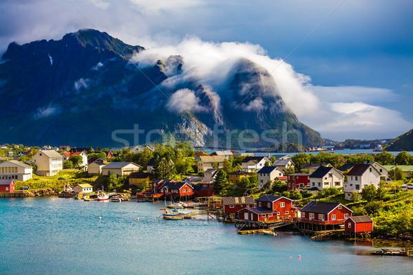 Lofoten is an archipelago in the county of Nordland, Norway. Stock photo © cookelma