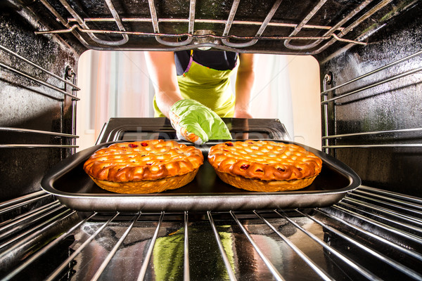 Stock photo: Cooking in the oven at home.