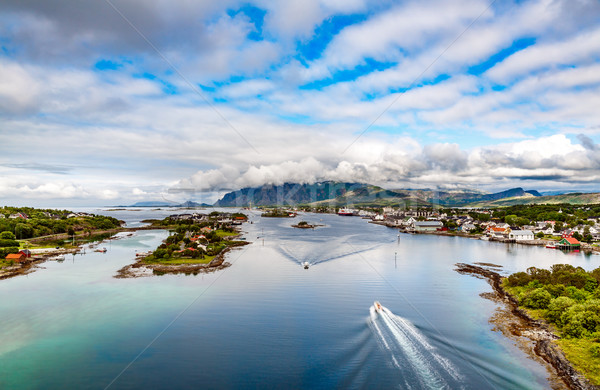 Bronnoysund Norway timelapse Stock photo © cookelma