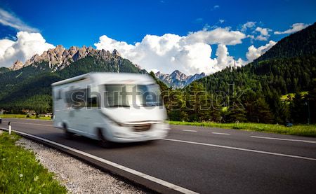 Family vacation travel, holiday trip in motorhome Stock photo © cookelma