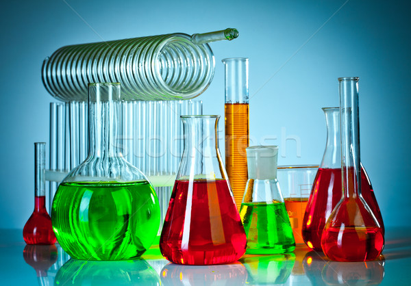 test tubes with colorful liquids Stock photo © cookelma