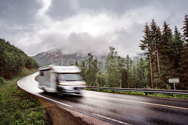VR Caravan car travels on the highway. Stock photo © cookelma