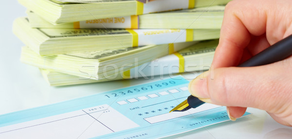 Writing Checks Stock photo © cookelma