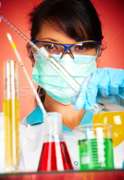 Cientista laboratório corpo jovem mão Foto stock © cookelma