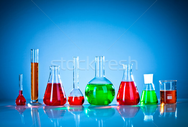 test tubes with colorful liquids Stock photo © cookelma