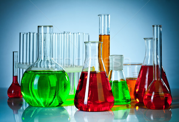 test tubes with colorful liquids Stock photo © cookelma