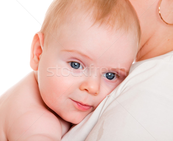 嬰兒 肩 沉默 白 孩子 生活 商業照片 © cookelma