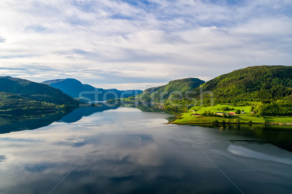 Beautiful Nature Norway aerial photography. Stock photo © cookelma