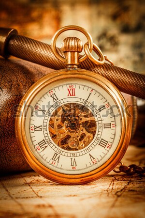 Antique pocket watch. Stock photo © cookelma