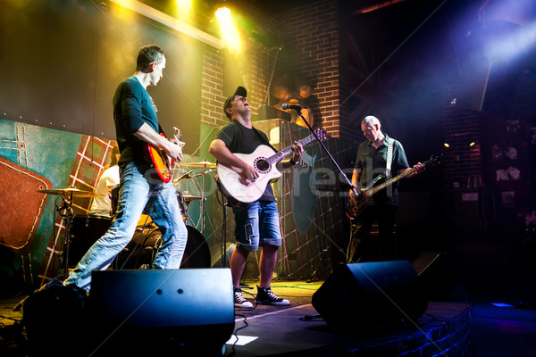 Banda etapa música rock concerto aviso autêntico Foto stock © cookelma