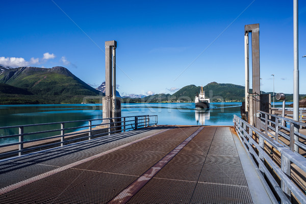 Ferries' cross. Beautiful Nature Norway. Stock photo © cookelma