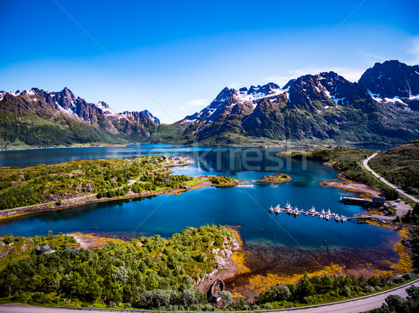 Beautiful Nature Norway aerial photography. Stock photo © cookelma