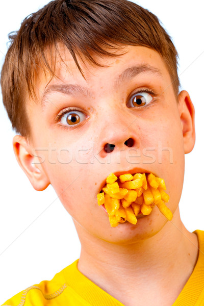child and fast food Stock photo © cookelma