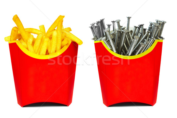 Stock photo: fast food and nail