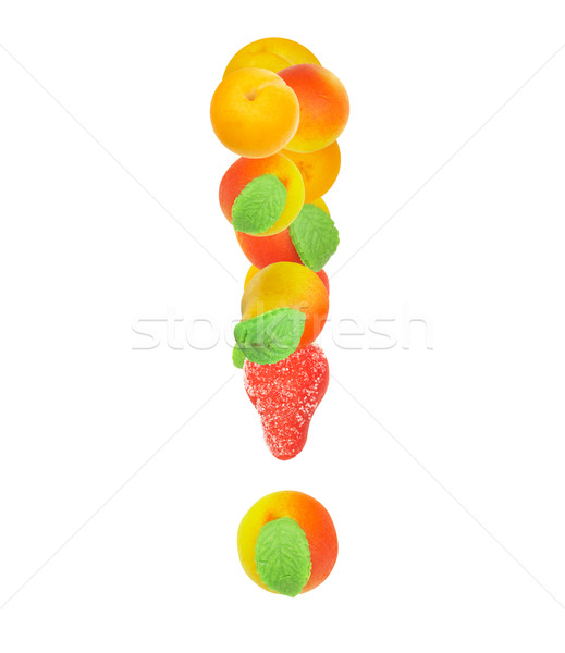 alphabet from fruit, the sign ! Stock photo © cookelma
