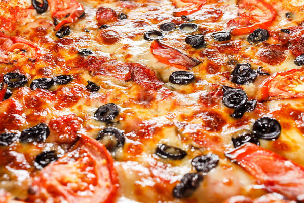 Stock photo: Pepperoni pizza