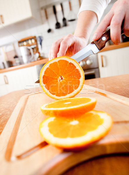 Foto stock: Manos · naranja · frescos · cocina · frutas