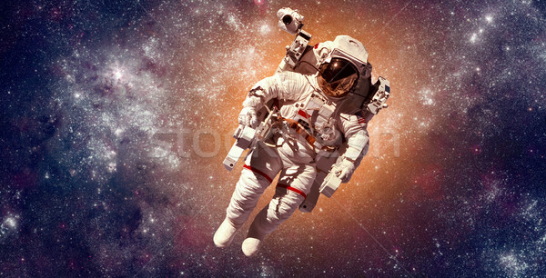 Astronauta przestrzeń kosmiczna tle planety Ziemi elementy obraz Zdjęcia stock © cookelma